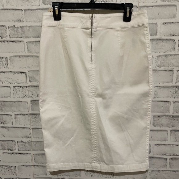 NWT! Women’s Tommy Bahama Anna Twill white pencil skirt Size 6 - Picture 3 of 6